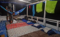 Sleeping quarters on-deck for Komodo island tour