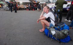 Waiting at the Bima, Sumbawa bus station to 'fix' a bus ticket issue