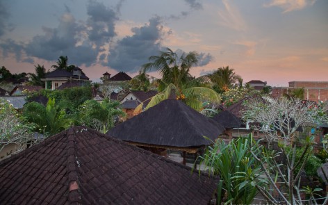 View from our home stay balcony at dawn