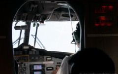 Cockpit view of the plane to Lukla