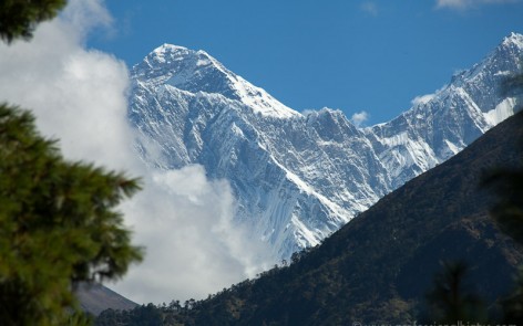 First view of Mount Everest