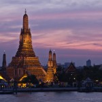 Wat Arun (Temple of the Dawn) just after sunset - Bangkok