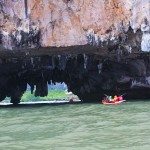 Canoeing through the caves of Phang Nga Bay