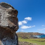Lone moai at Ahu Tongariki