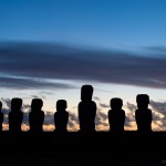 Just before sunrise at Ahu Tongariki